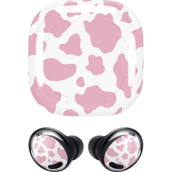 Pink Cow Print Galaxy Buds Pro Skin