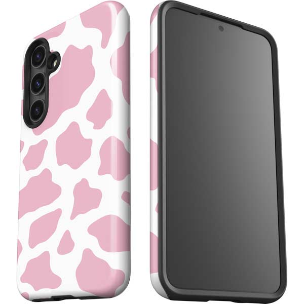 Pink Cow Print Galaxy S25 Plus Impact Case
