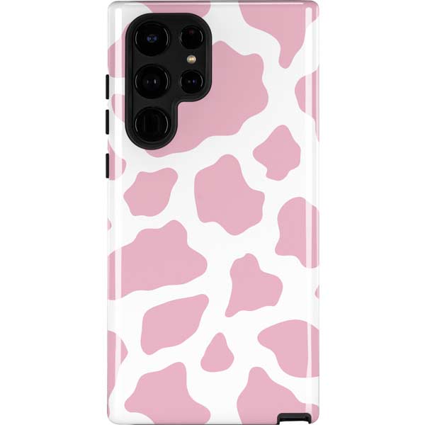 Pink Cow Print Galaxy S25 Ultra Impact Case