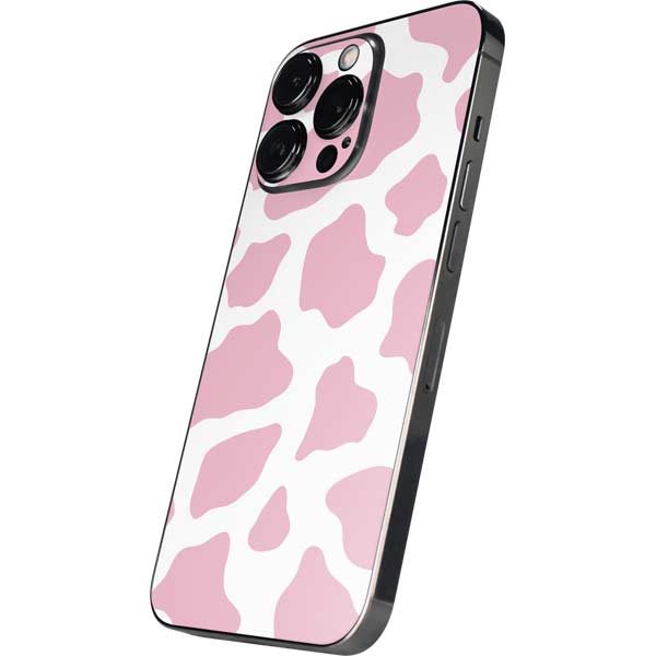 Pink Cow Print iPhone 15 Pro Max Skin