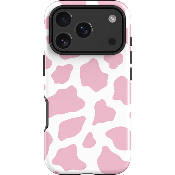 Pink Cow Print iPhone 17 Pro Max Impact Case Pink Cow Print iPhone 17 Pro Max Impact Case