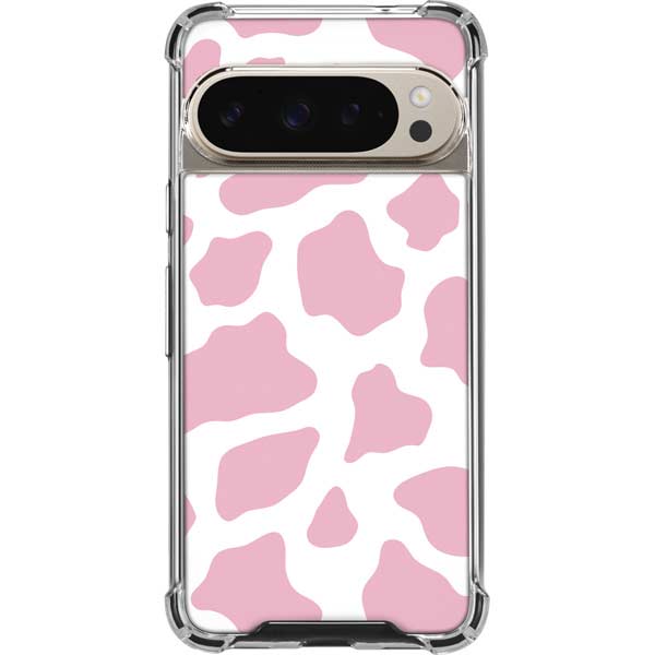 Pink Cow Print Pixel 9 Pro XL Clear Case