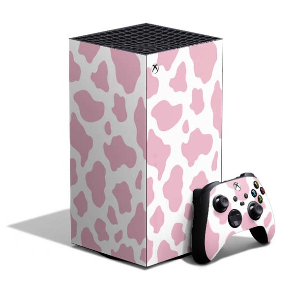 Pink Cow Print XBox Series X Digital Edition Bundle Skin