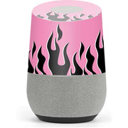 Pink Flames Google Home Skin