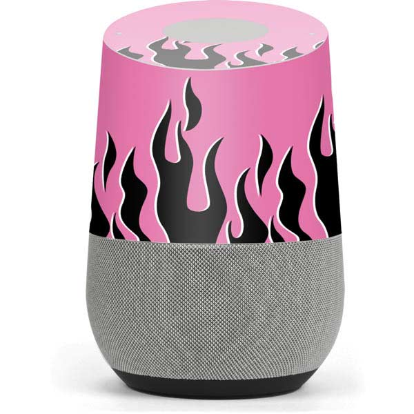 Pink Flames Google Home Skin