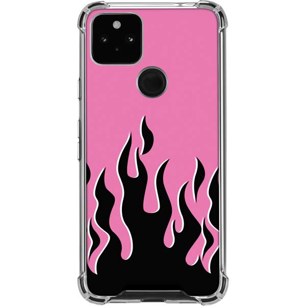 Pink Flames Pixel Cases