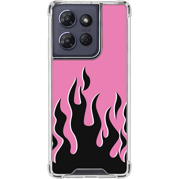 Pink Flames Moto G 5G (2025) Clear Case