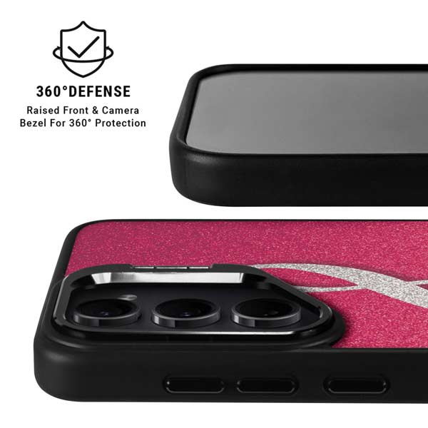 Pink Glitter Music Note Galaxy S26 Ultra Kickstand Case