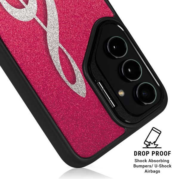 Pink Glitter Music Note Galaxy S26 Ultra Kickstand Case