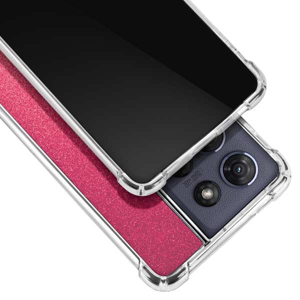 Pink Glitter Music Note Moto G Play 5G (2025) Clear Case