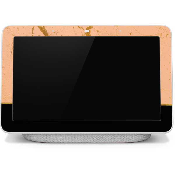 Pink Gold and Black Marble Google Home Hub Skin