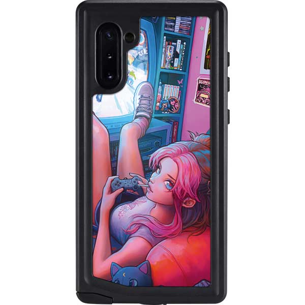 Pink Hair Anime Gamer Girl by Ivy Dolamore Galaxy Cases