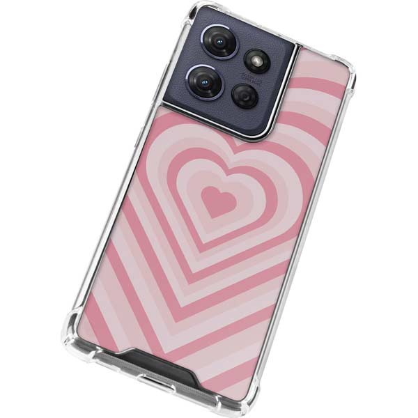 Pink Heart Pattern Moto G 5G (2025) Clear Case