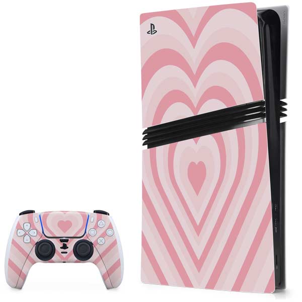 Pink Heart Pattern PlayStation PS5 Skins
