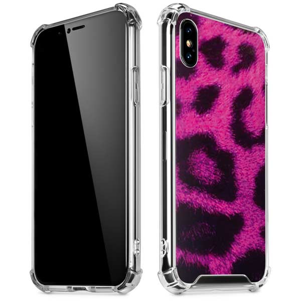 Pink Leopard Spots iPhone X/XS Clear Case
