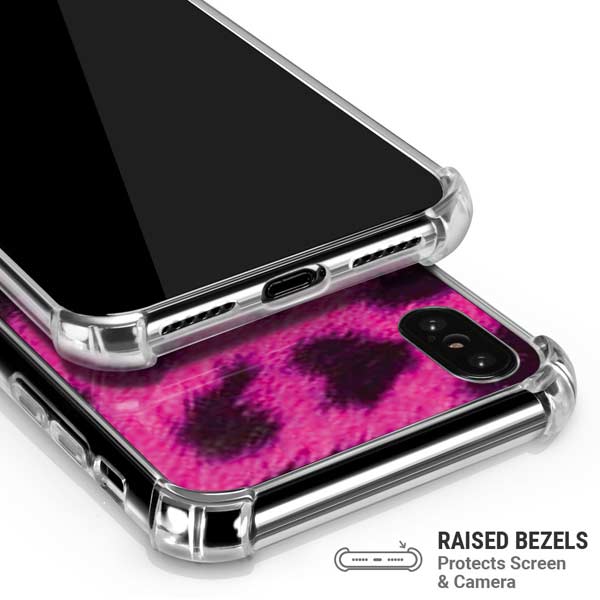 Pink Leopard Spots iPhone X/XS Clear Case