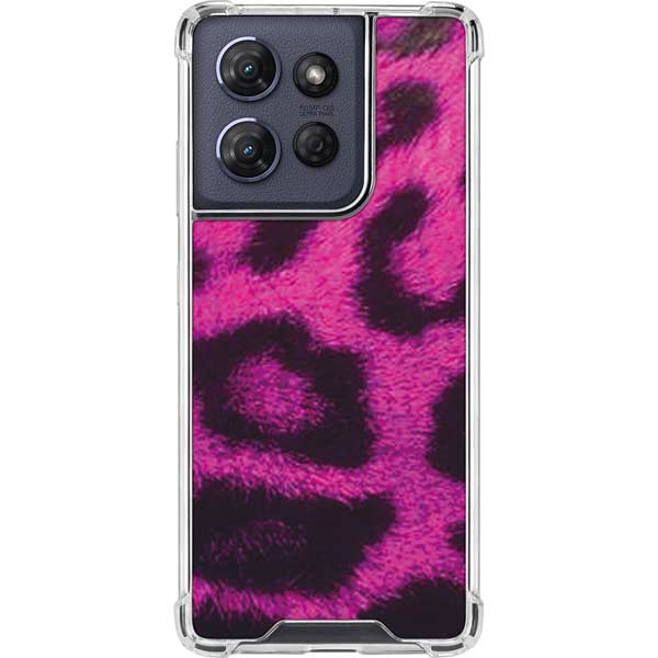 Pink Leopard Spots Moto G 5G (2025) Clear Case