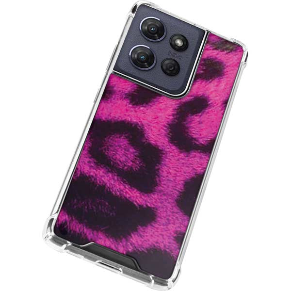 Pink Leopard Spots Moto G 5G (2025) Clear Case