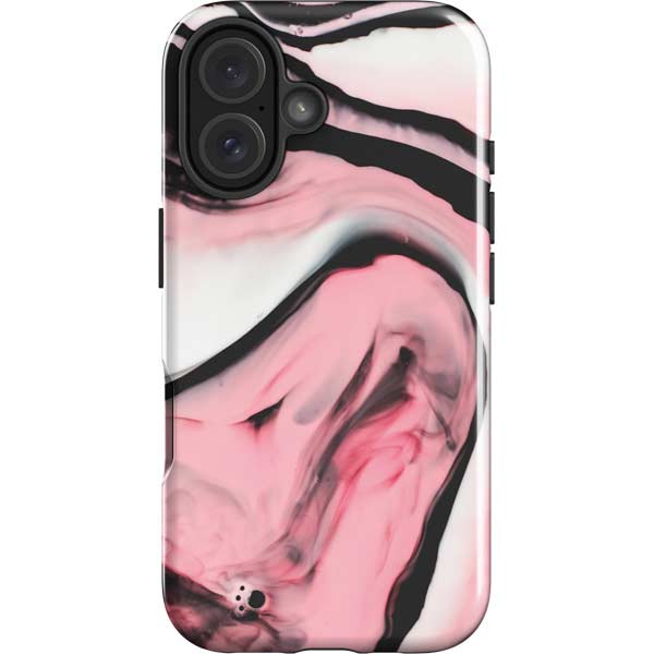 Pink Marble Ink iPhone 17 Impact Case