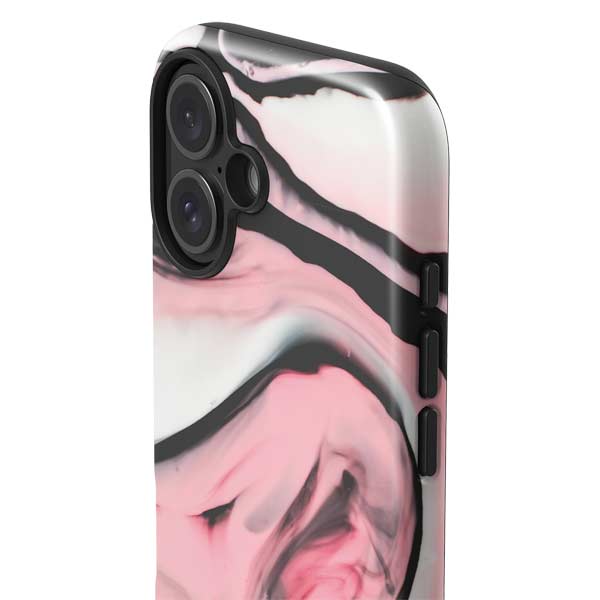 Pink Marble Ink iPhone 17 Impact Case