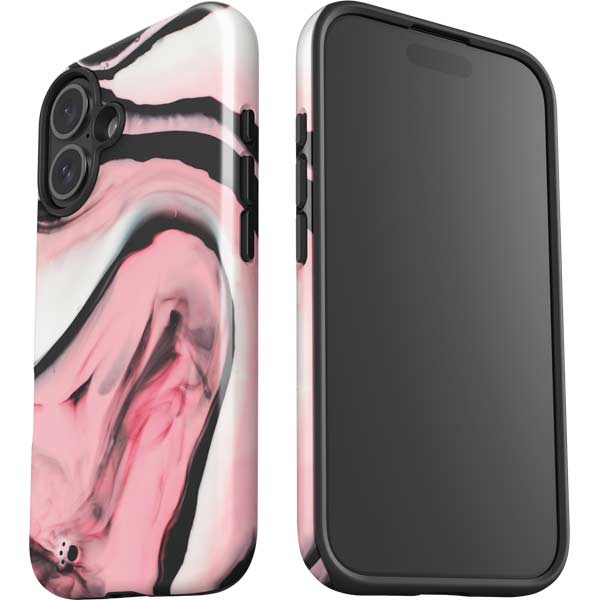 Pink Marble Ink iPhone 17 Impact Case
