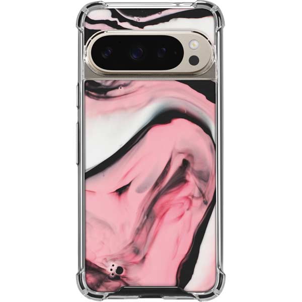 Pink Marble Ink Pixel 9 Pro XL Clear Case
