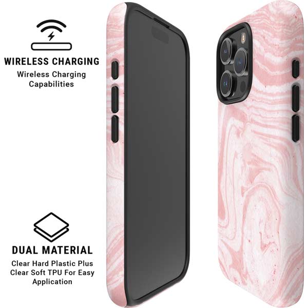 Pink Marbling iPhone 16 Pro Magsafe Impact Case