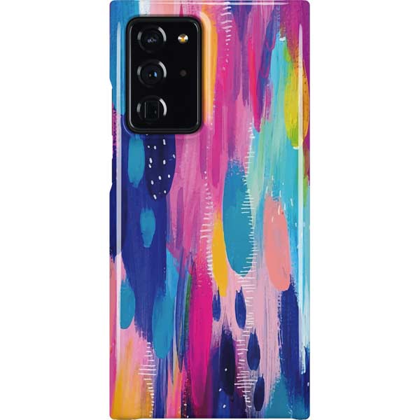 Pink Sparkle Brush Stroke by Etta Vee Galaxy Cases