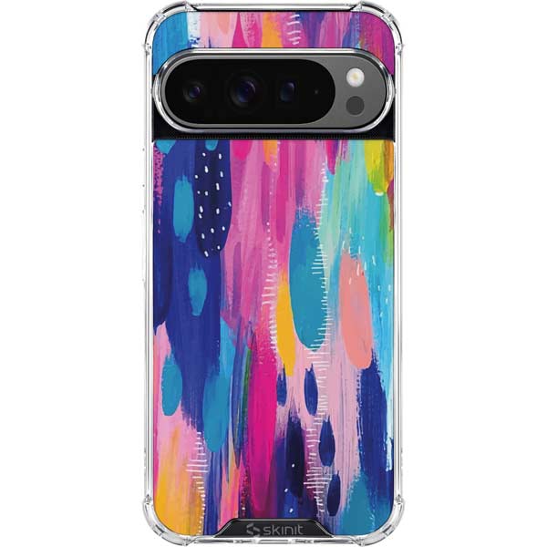 Pink Sparkle Brush Stroke by Etta Vee Google Pixel 10 Pro Clear Case