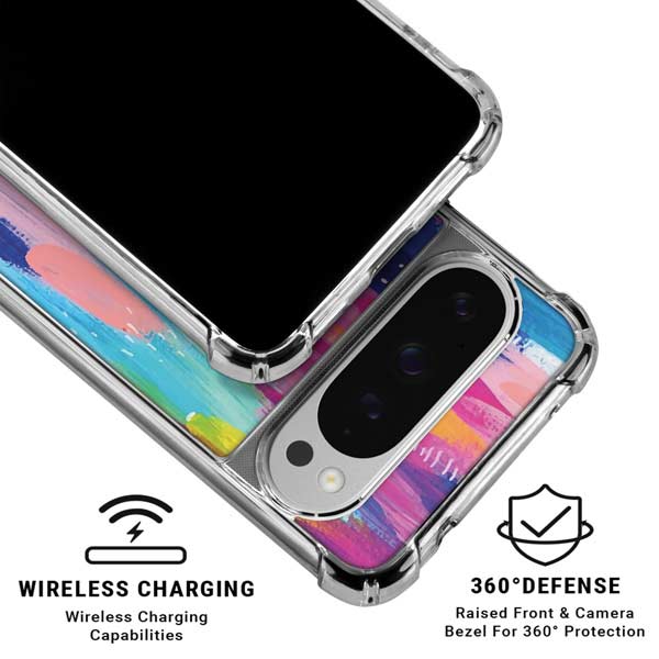 Pink Sparkle Brush Stroke by Etta Vee Google Pixel 10 Pro Clear Case