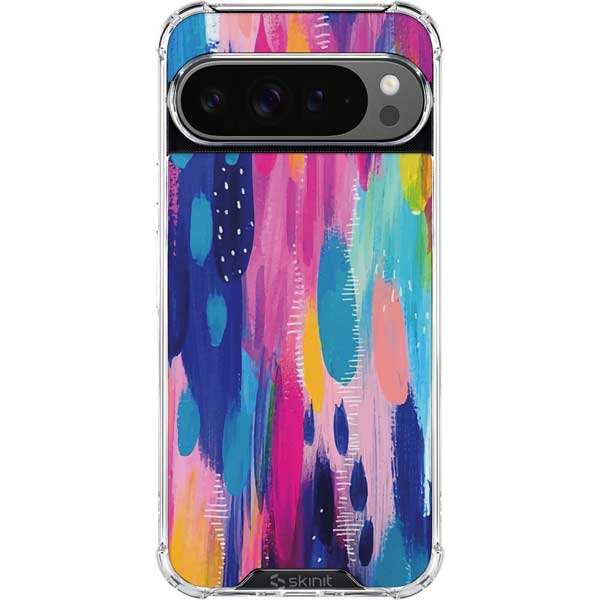 Pink Sparkle Brush Stroke by Etta Vee Google Pixel 10 Pro XL Clear Case