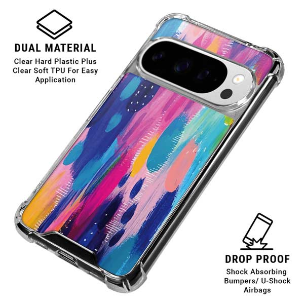 Pink Sparkle Brush Stroke by Etta Vee Google Pixel 10 Pro XL Clear Case