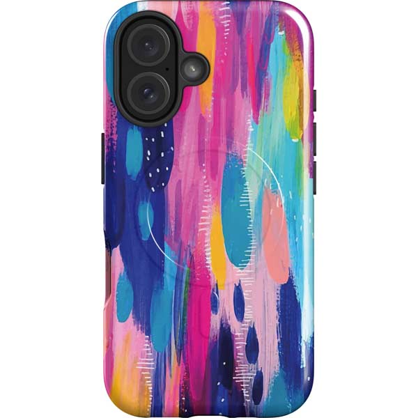 Pink Sparkle Brush Stroke by Etta Vee iPhone 16 Magsafe Impact Case