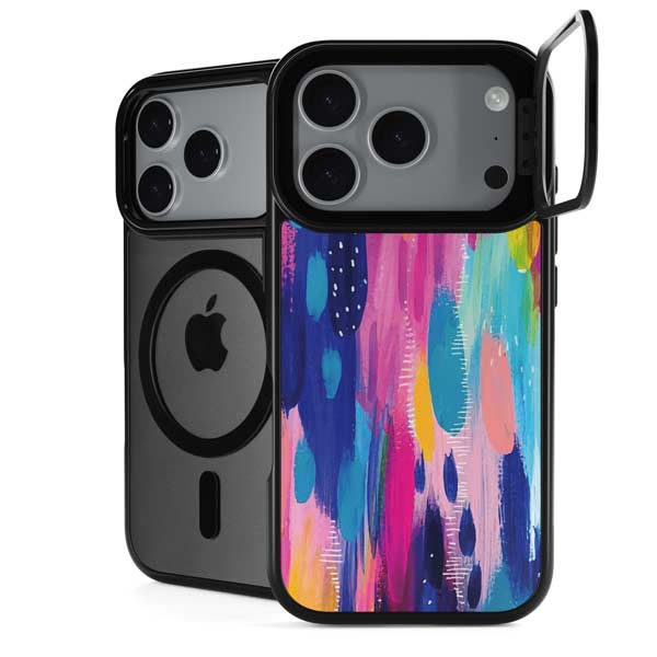 Pink Sparkle Brush Stroke by Etta Vee iPhone 18 Pro Kickstand Case
