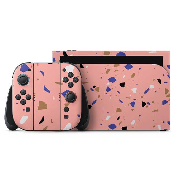Pink Terrazzo Nintendo Skins