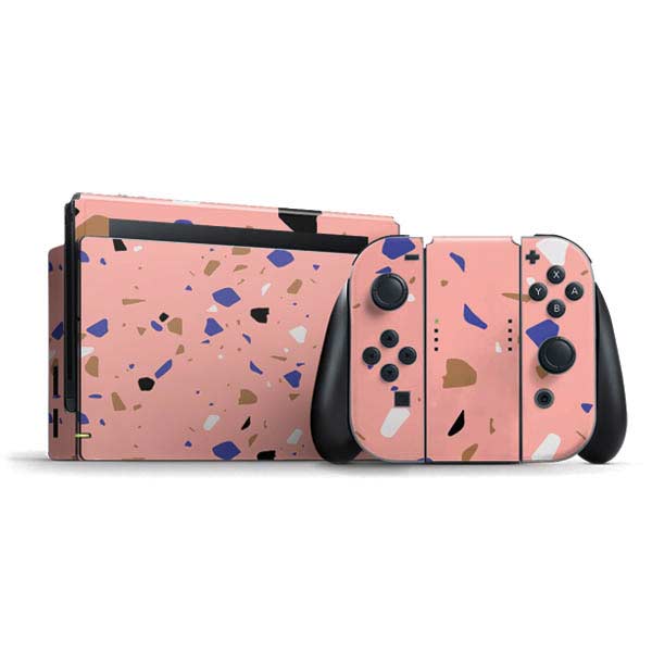 Pink Terrazzo Nintendo Skins