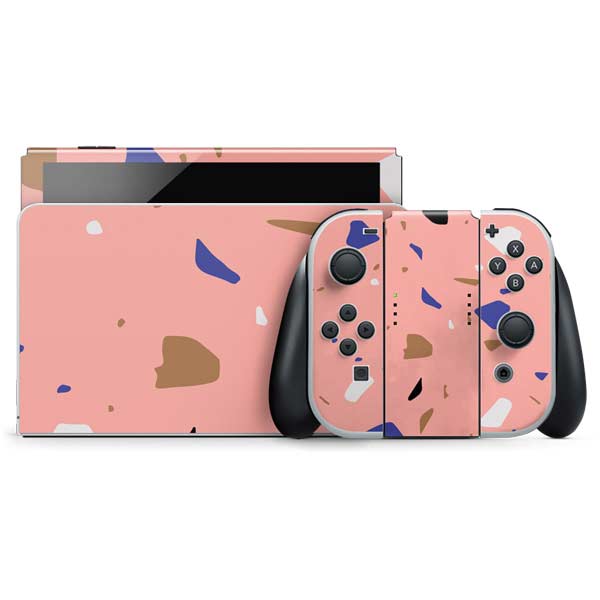 Pink Terrazzo Nintendo Skins