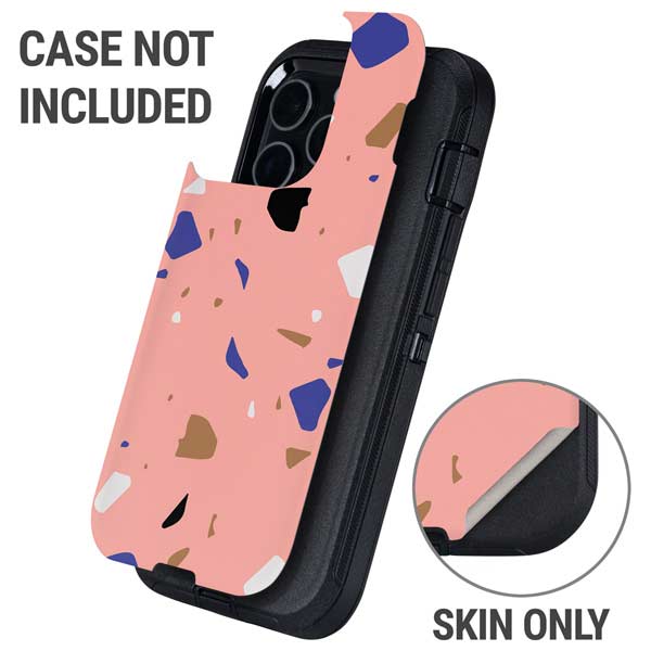 Pink Terrazzo Otterbox Defender iPhone Skin