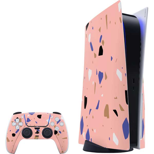 Pink Terrazzo PlayStation PS5 Skins