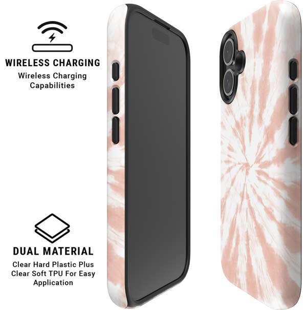 Pink Tie Dye iPhone 16 Magsafe Impact Case