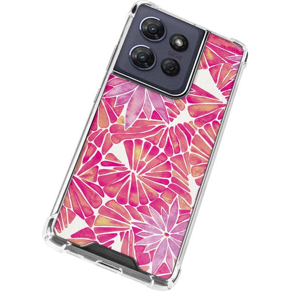 Pink Water Lilies by Cat Coq Moto G 5G (2025) Clear Case