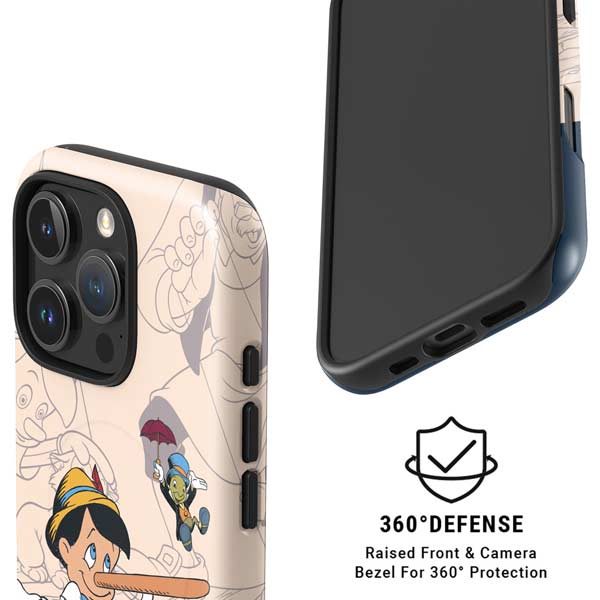 Disney Pinocchio and Jiminy Cricket iPhone 16 Pro Max Magsafe Impact Case