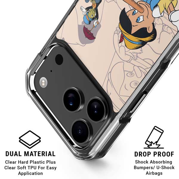 Disney Pinocchio and Jiminy Cricket iPhone 17 Pro MagSafe Case