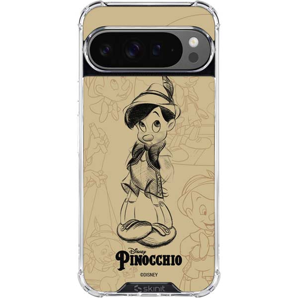 Disney Pinocchio Sketches Portrait Google Pixel 10 Pro Clear Case
