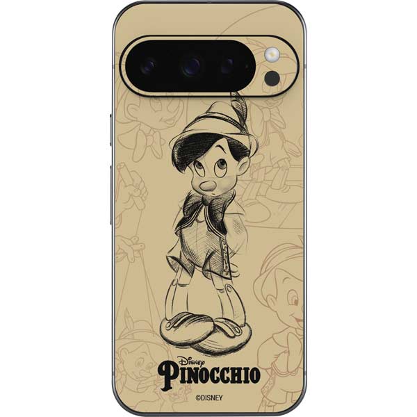 Disney Pinocchio Sketches Portrait Google Pixel 10 Pro XL Skin