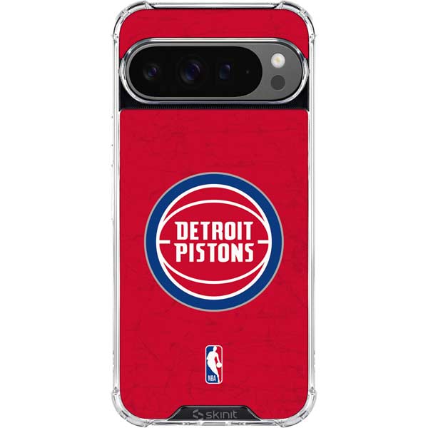 NBA Detroit Pistons Distressed Google Pixel 10 Pro XL Clear Case