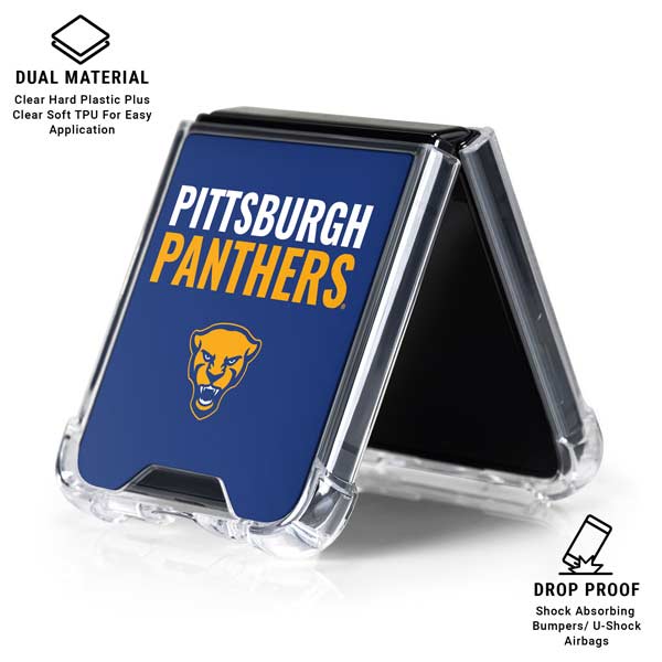 University of Pittsburgh Panthers Galaxy Z Flip7 Clear Case