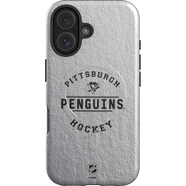 NHL Pittsburgh Penguins Black Text iPhone 16 Magsafe Impact Case