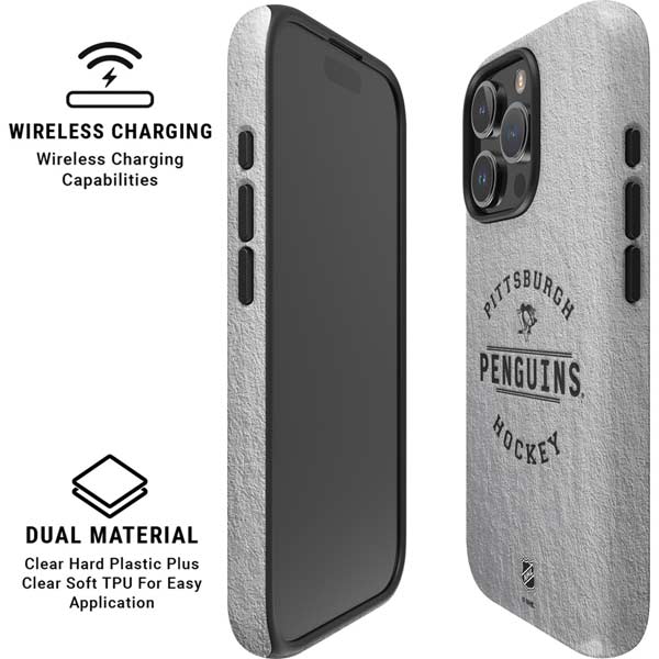 NHL Pittsburgh Penguins Black Text iPhone 16 Pro Max Magsafe Impact Case