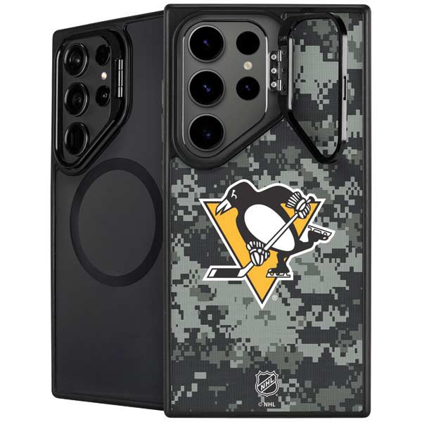 NHL Pittsburgh Penguins Camo Galaxy S26 Ultra Kickstand Case